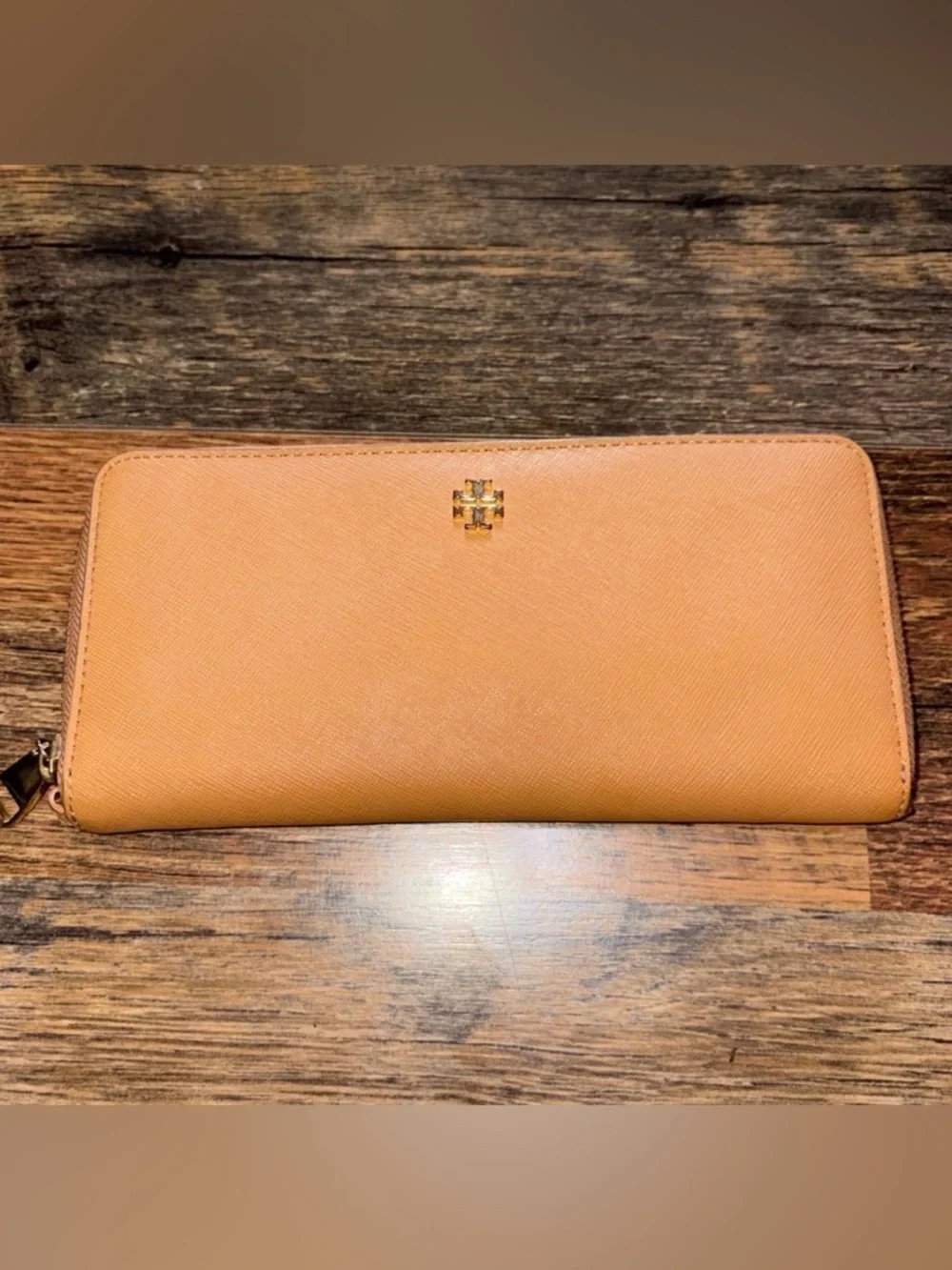 Tory Burch Zip‎ Around Wallet - Tan